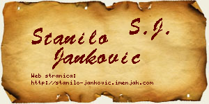 Stanilo Janković vizit kartica